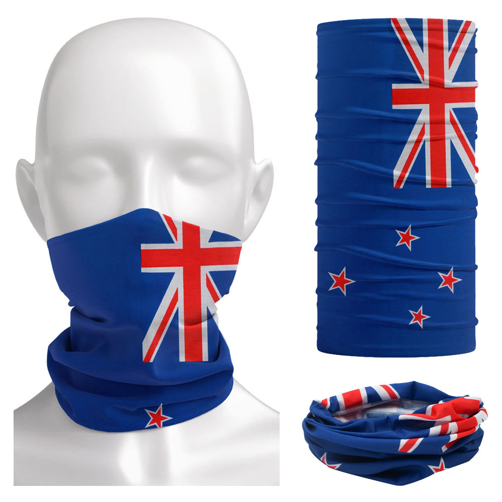 Cycling Gear New Zealand - Seamless New Zealand Flag Bandana Neck