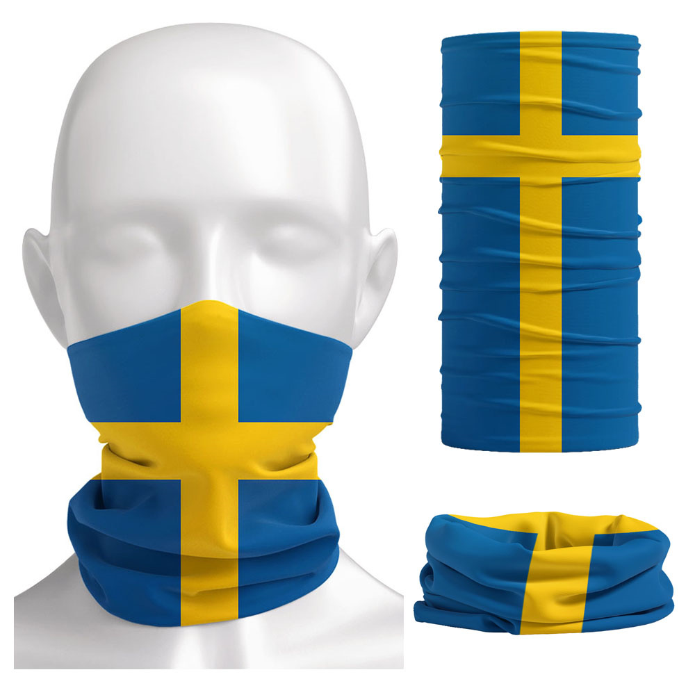 Cycle Gear - Sweden Flag Printed Bandana Headwear Riding