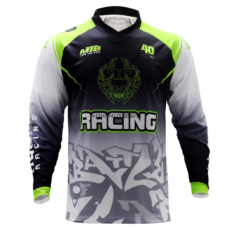 Cycling Jersey - Long Sleeve Quick Dry MTB Jersey