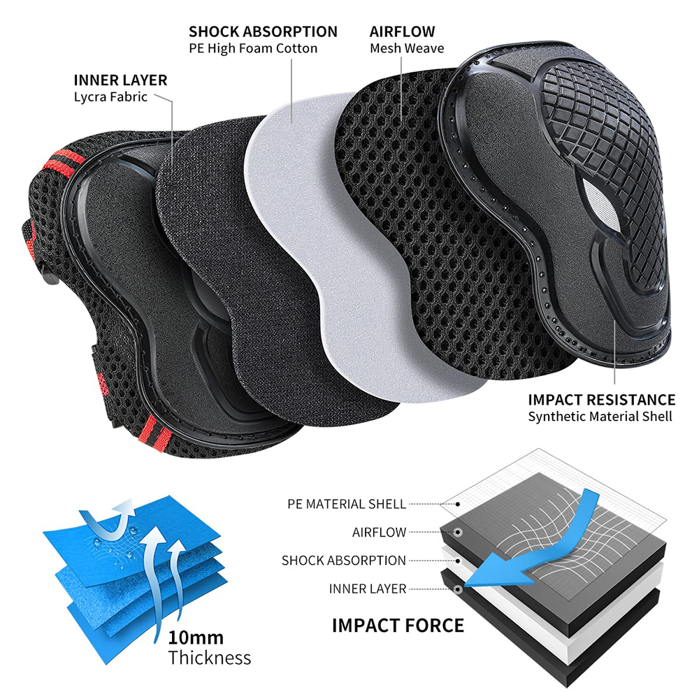 6PCS Adult/Youth Knee Pad Elbo – Youth Cycling Gear Bewertung und Preis