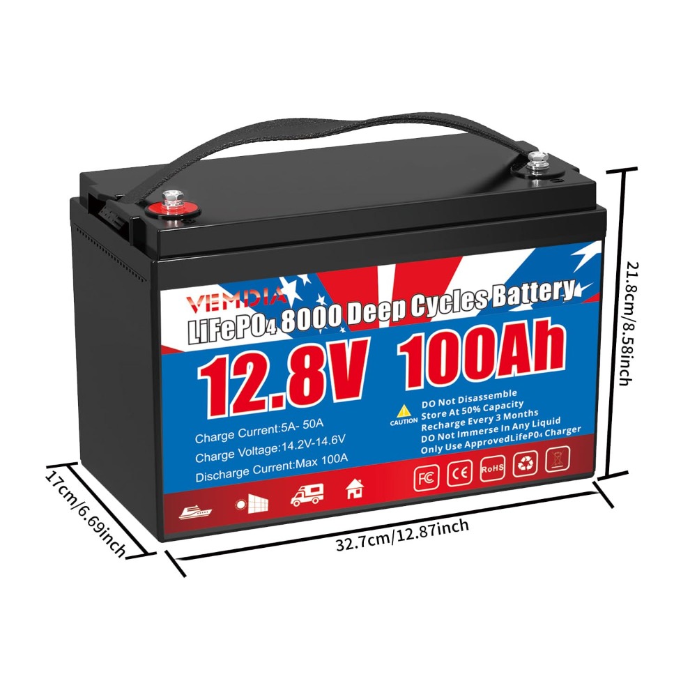 12.8V 100Ah LiFePO4 Battery Bu – Cycle Gear Bewertung und Preis