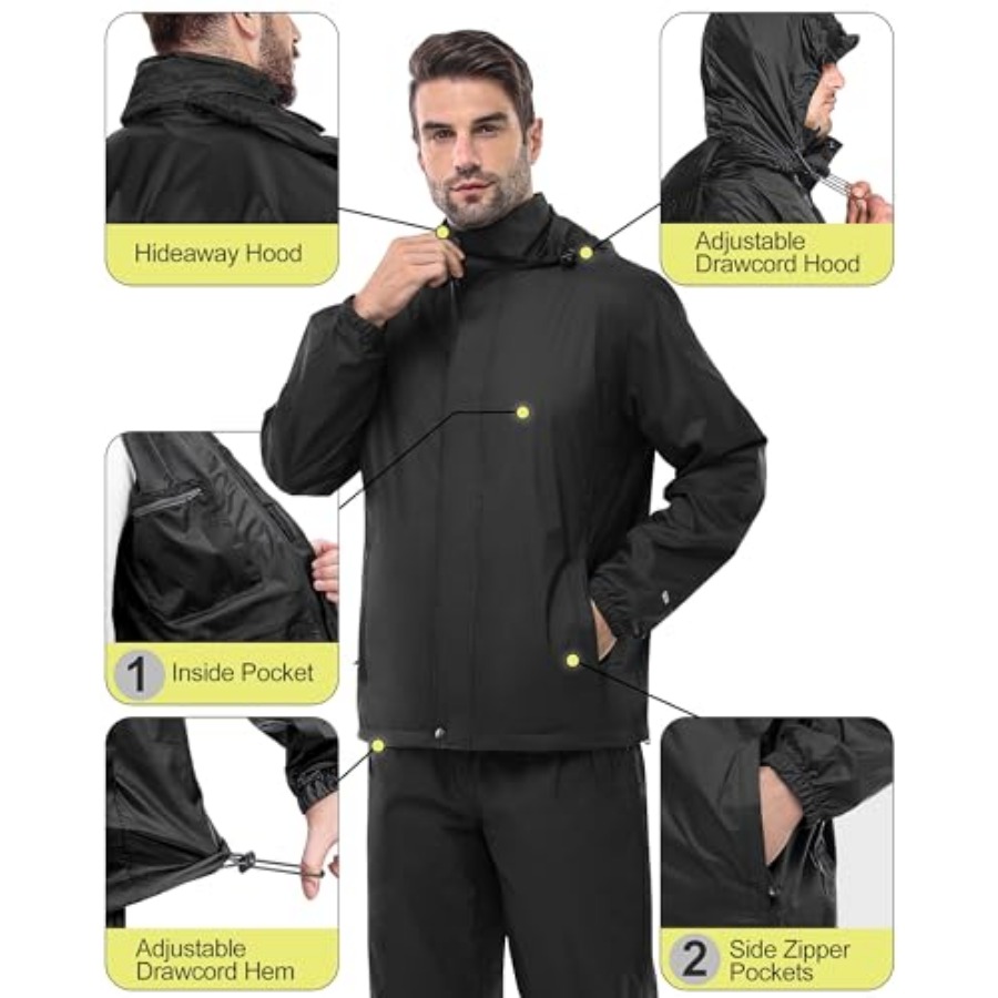 33, 000ft Men's Rain Suit Pack – Cycle Gear Bewertung und Preis