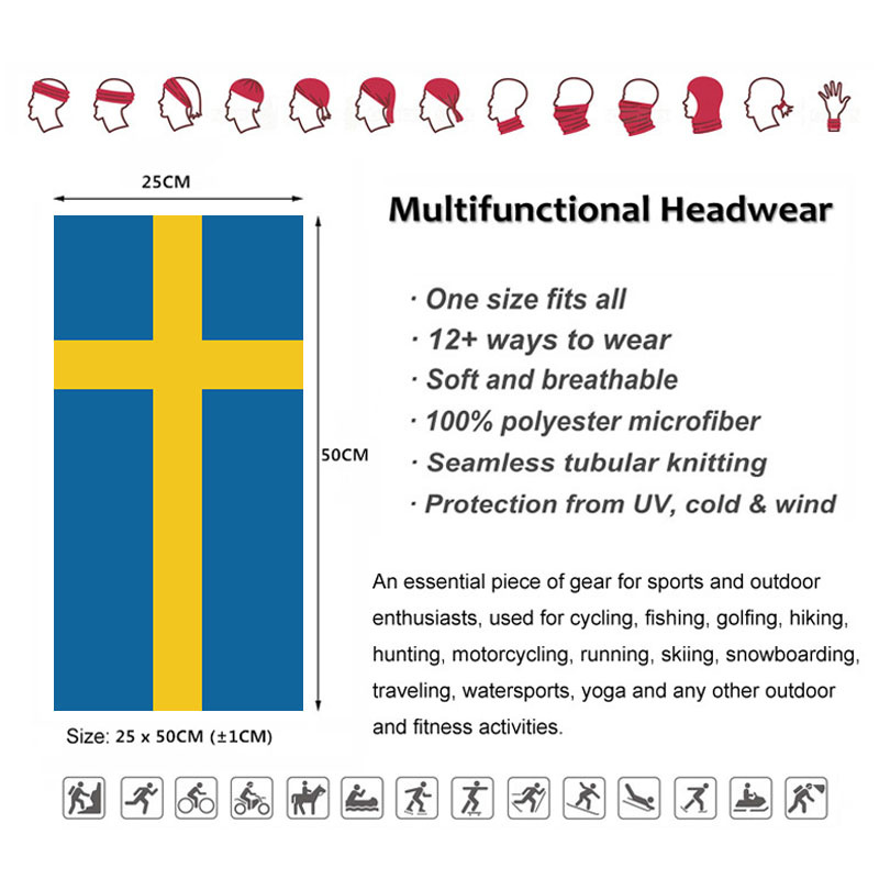 Sweden Flag Printed Bandana He – Cycle Gear Bewertung und Preis