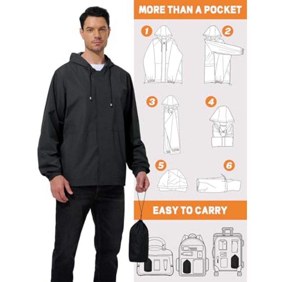 UIQUR Men's Rain Jacket Waterp – Cycling Gear For Rain Bewertung und Preis