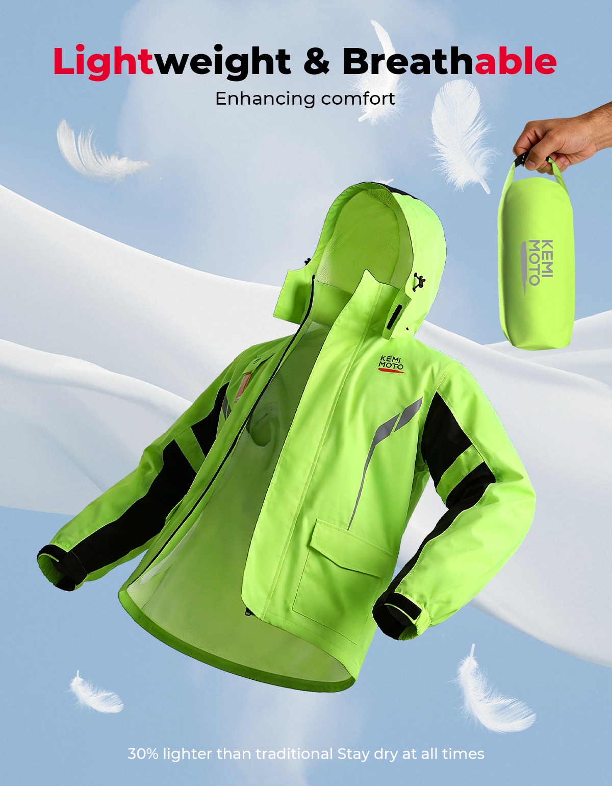 KEMIMOTO Unisex Waterproof Rai – Cycling Gear For Rain Bewertung und Preis