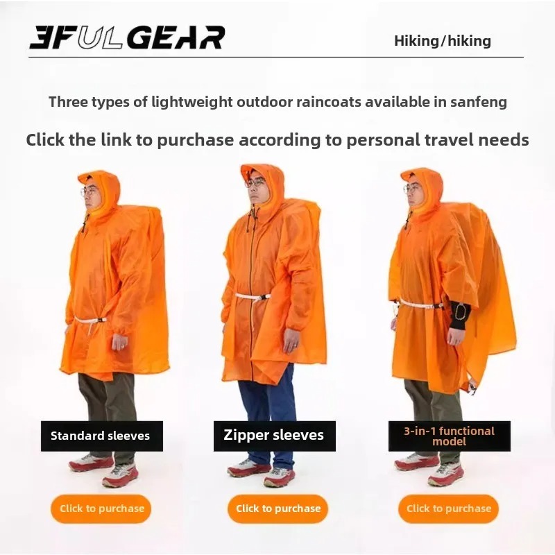 Ultralight Rain Poncho 3F UL G – Cycling Gear For Rain Bewertung und Preis