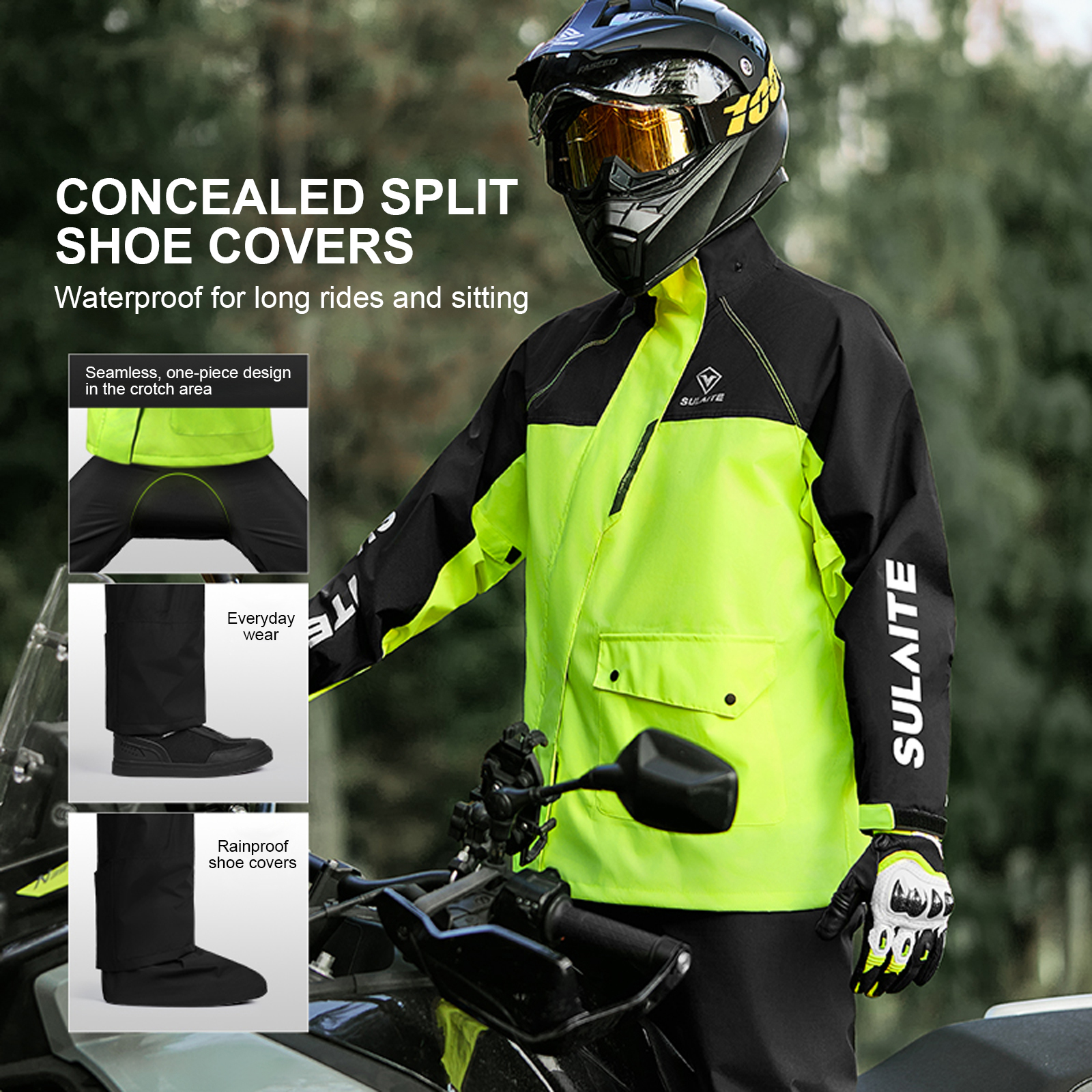Motorcycle Rain Suit for Men & – Cycling Gear For Rain Bewertung und Preis